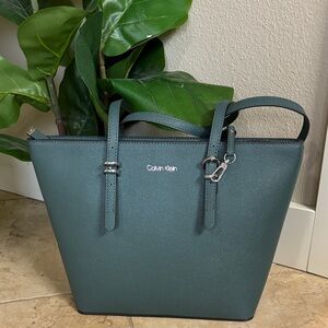 Calvin Klein Teal Tote Bag